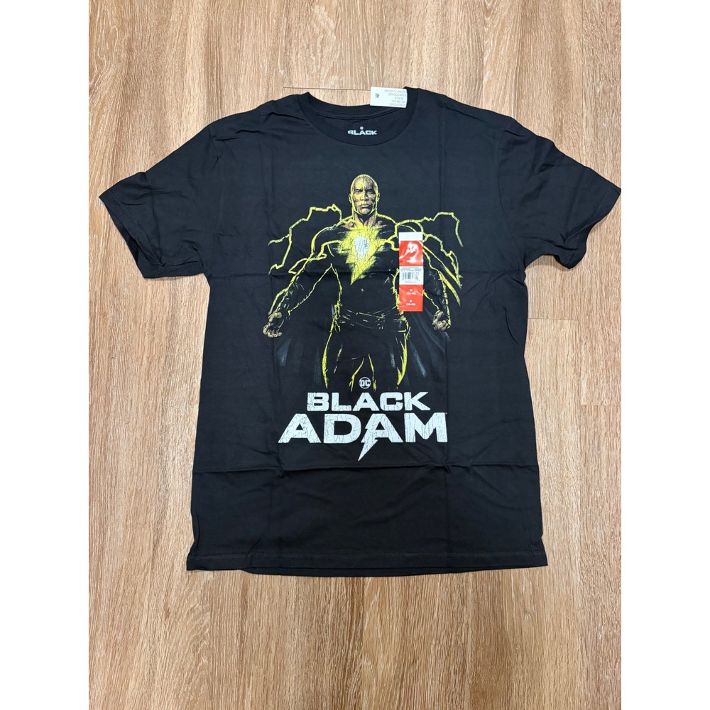 DC Comics Black Adam Graphic T-Shirt Mens Medium Black Dwayne Johnson NWT